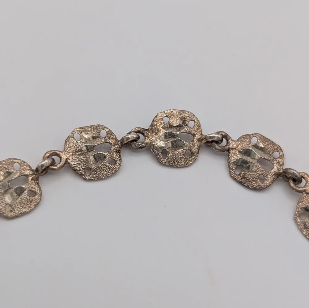 Solid .925 Silver Sand-dollar Bracelet